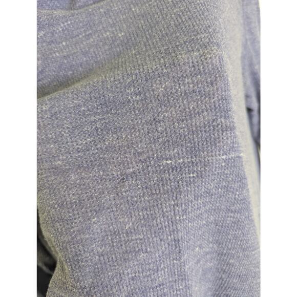 We The Free People Waffle Knit Blue Cowl Neck Asymmetrical Tunic Top Women S - Picture 7 of 10